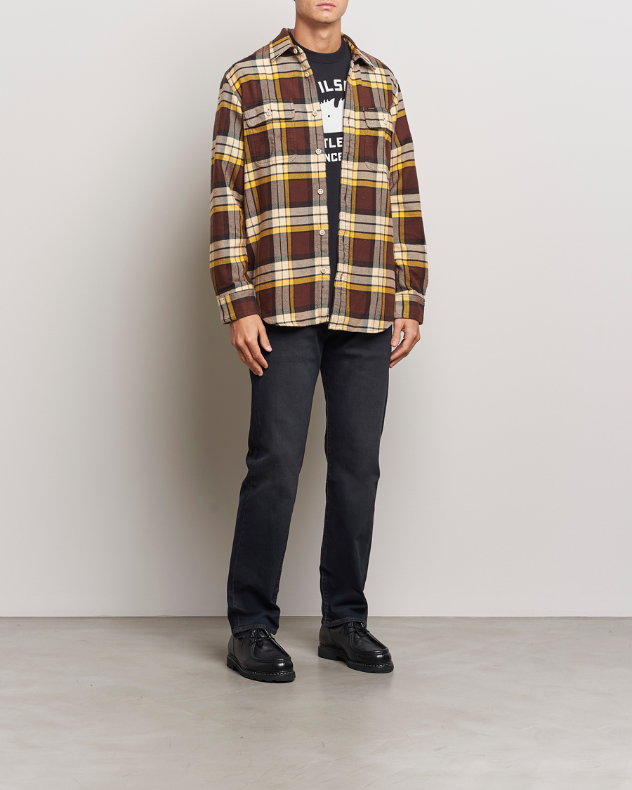 Herre | Skjorter | Filson | Vintage Flannel Work Shirt Brown/Yellow