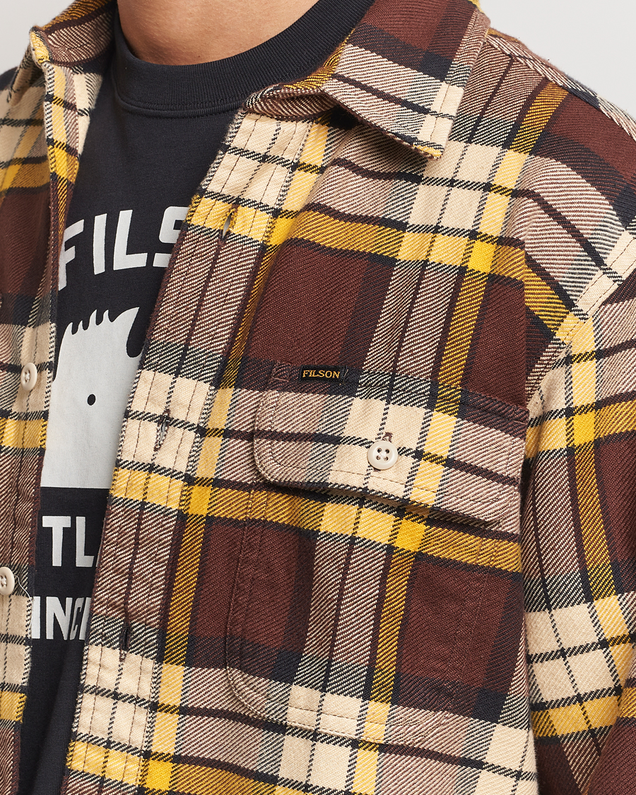 Herre | Skjorter | Filson | Vintage Flannel Work Shirt Brown/Yellow