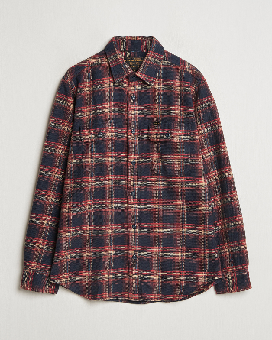 Herre | Skjorter | Filson | Vintage Flannel Work Shirt Black/Rust