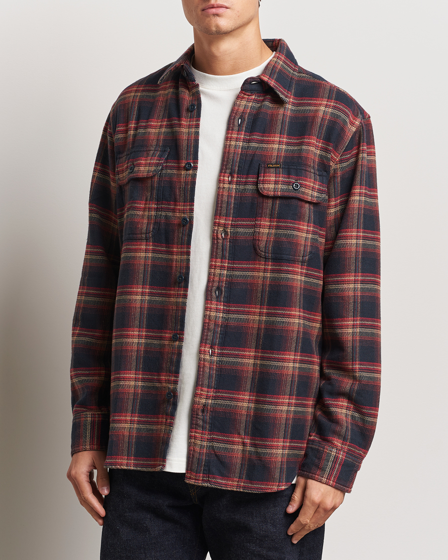 Herre | Skjorter | Filson | Vintage Flannel Work Shirt Black/Rust