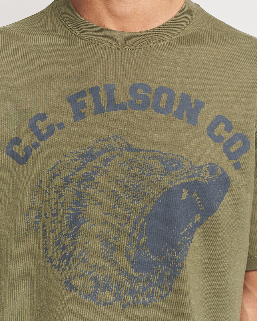 Herre | T-Shirts | Filson | Printed Cotton T-Shirt Ivy Green