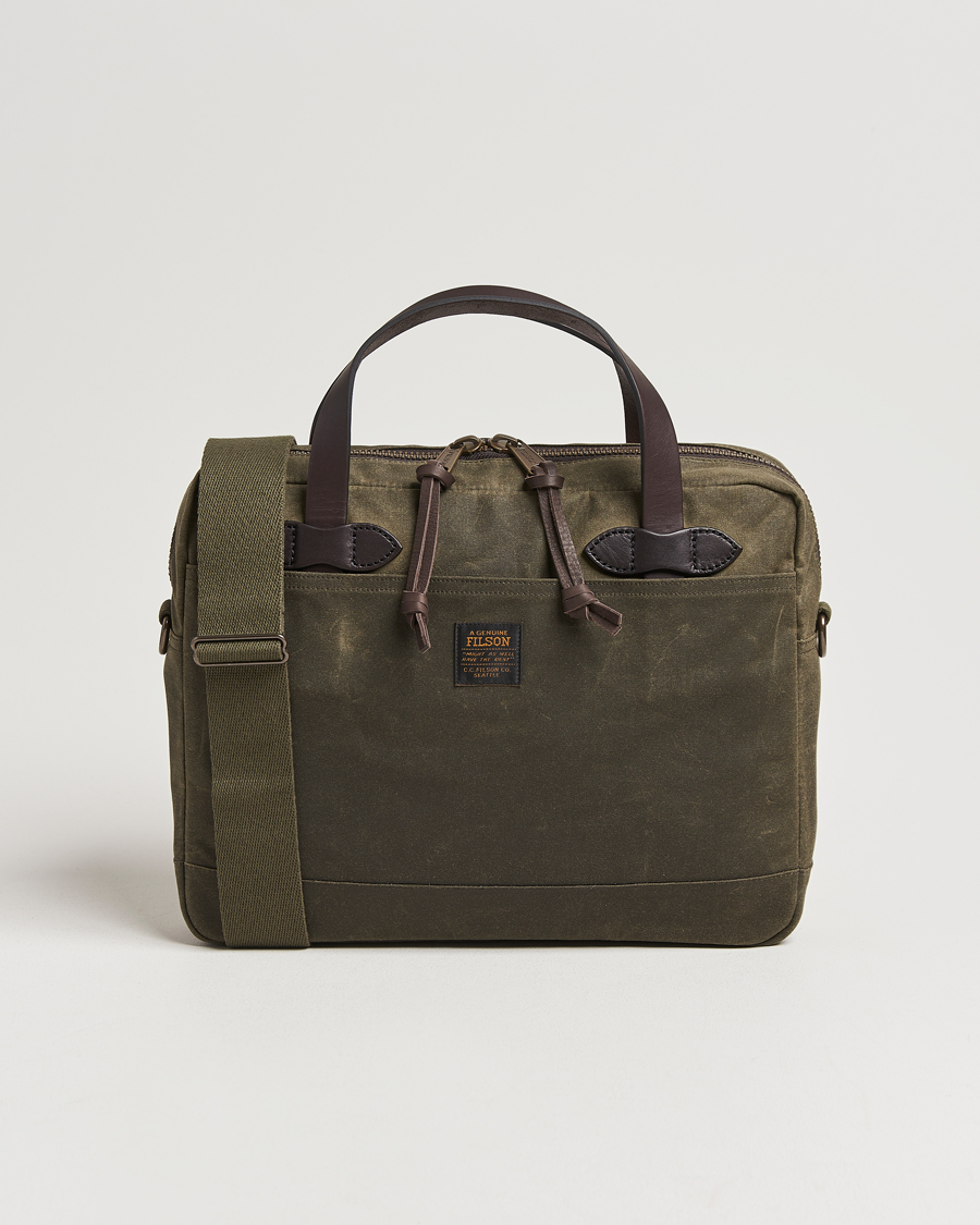 Herre | Tasker | Filson | Tin Cloth Compact Briefcase Otter Green