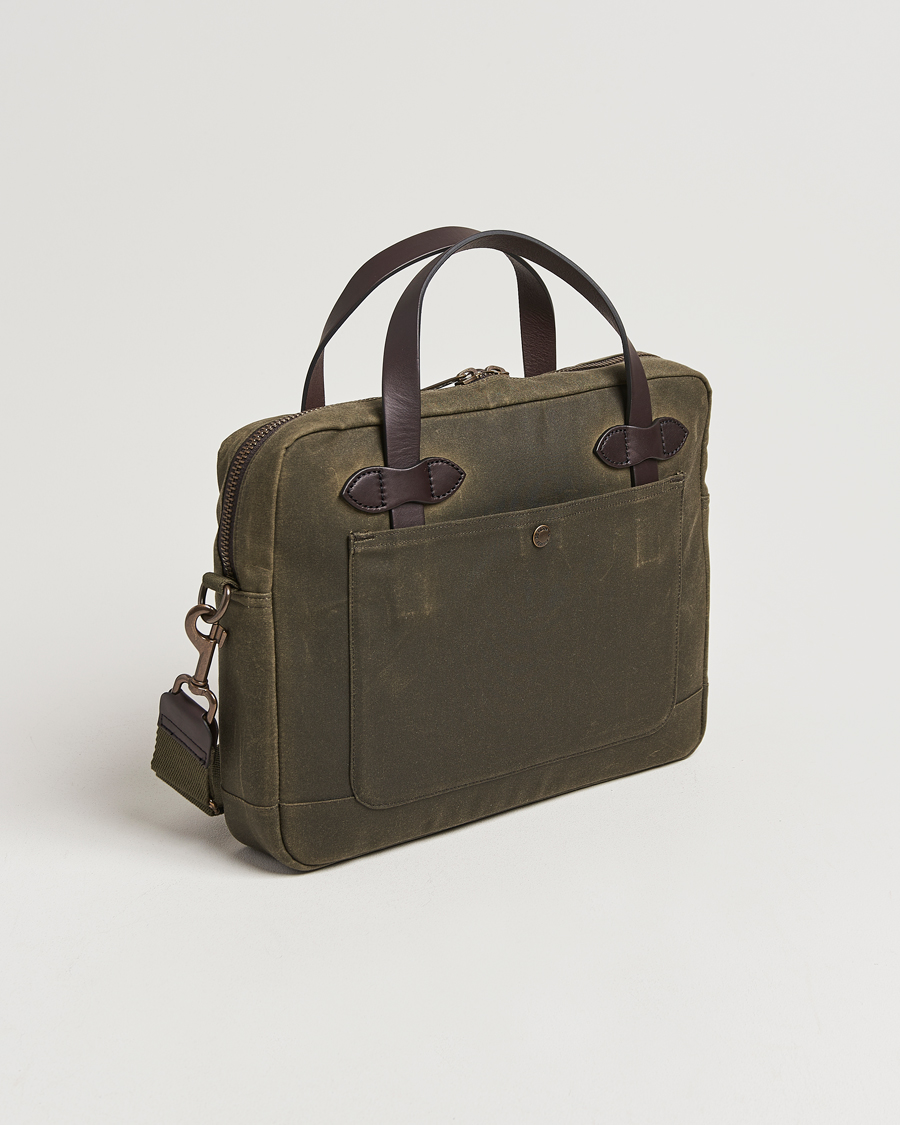 Herre | Tasker | Filson | Tin Cloth Compact Briefcase Otter Green