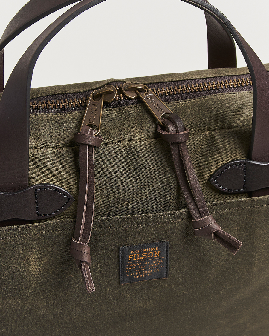 Herre | Tasker | Filson | Tin Cloth Compact Briefcase Otter Green