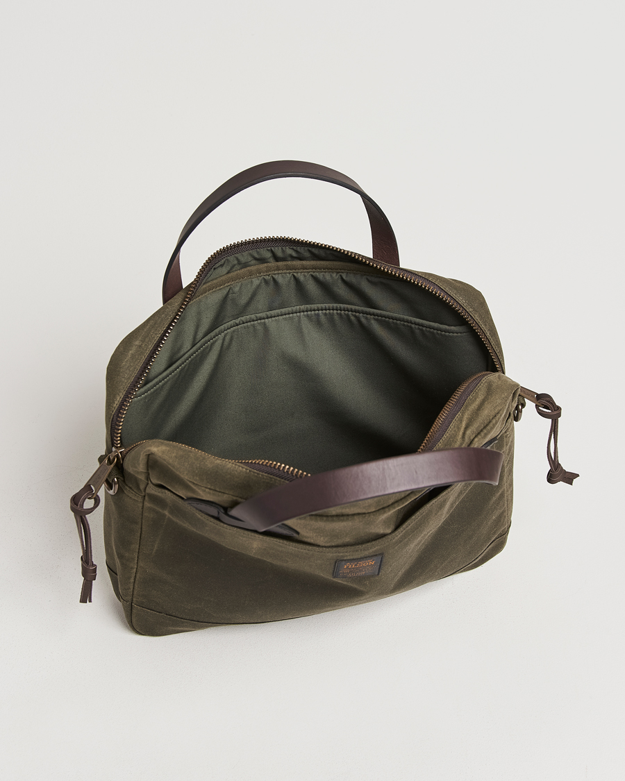 Herre | Tasker | Filson | Tin Cloth Compact Briefcase Otter Green