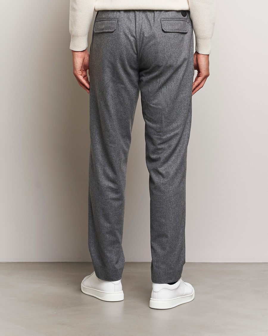 Herre | Bukser | Moncler | Flannel Drawstring Pants Grey Melange