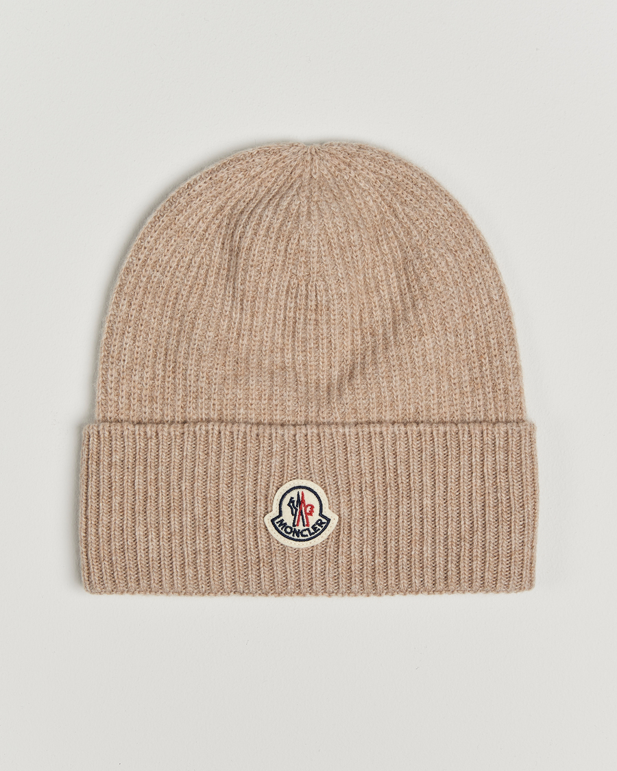 Herre | Moncler Cashmere Beanie Beige | Moncler | Cashmere Beanie Beige