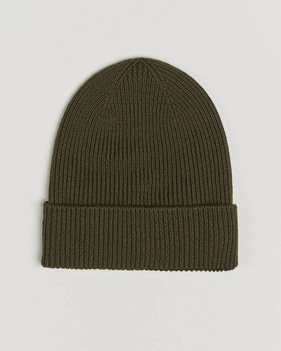 Herre | Moncler Rib Wool Beanie Military | Moncler | Rib Wool Beanie Military