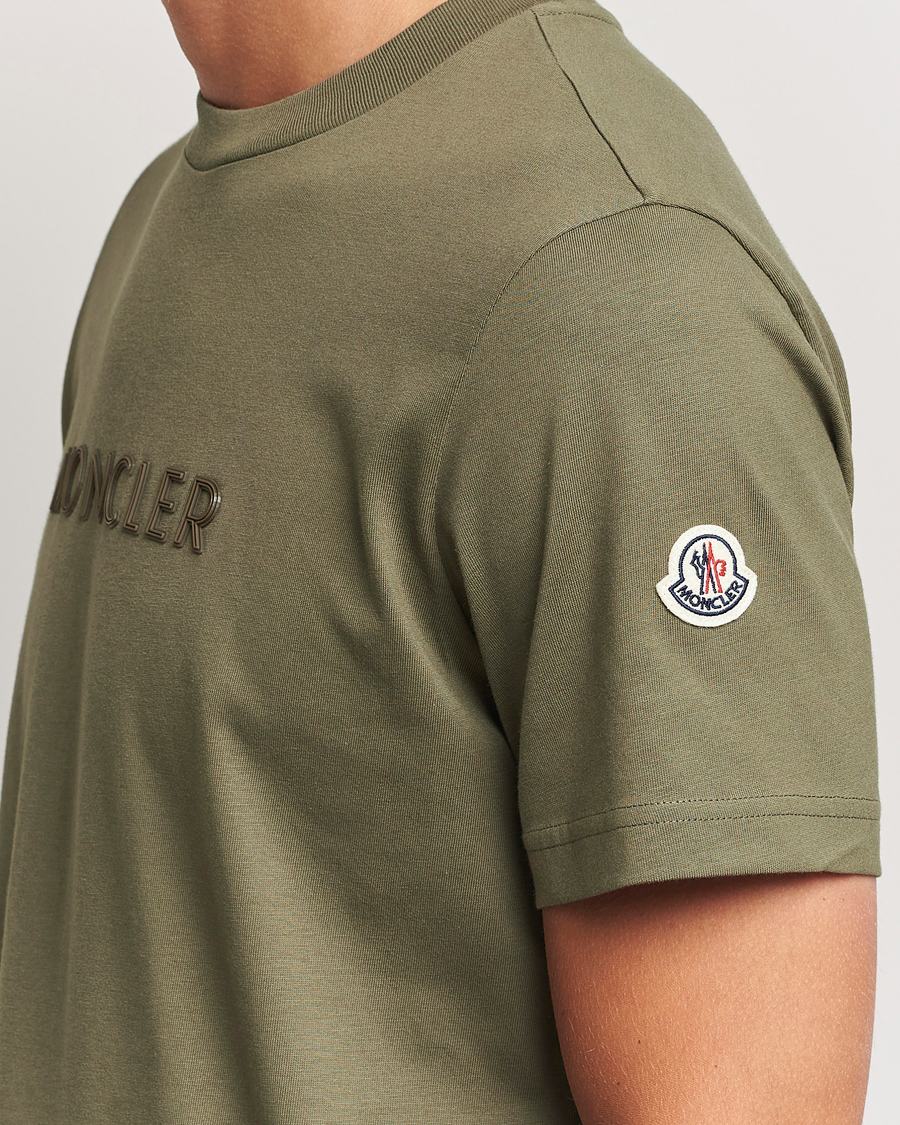 Herre | T-Shirts | Moncler | Lettering T-Shirt Military