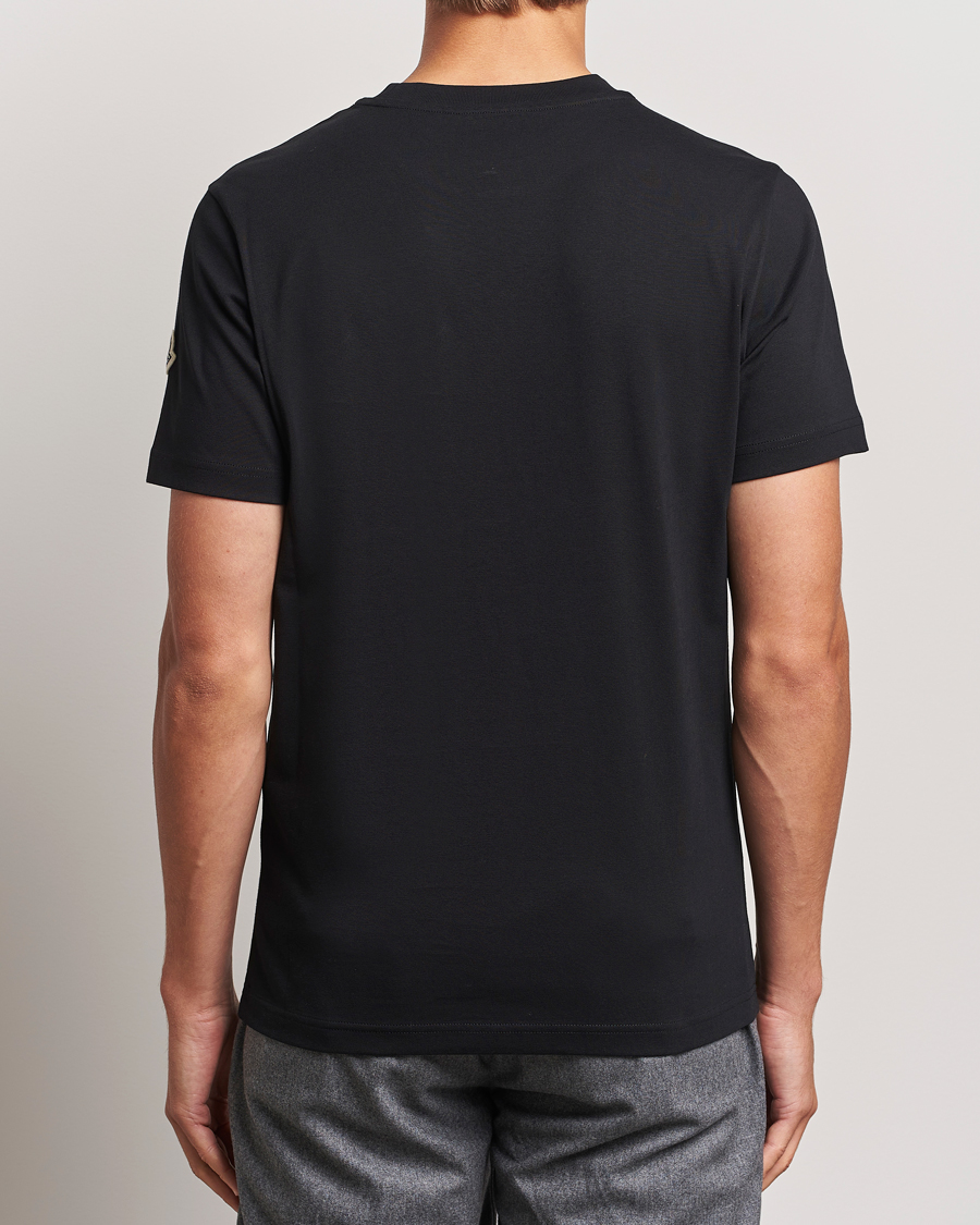 Herre | T-Shirts | Moncler | Lettering T-Shirt Black