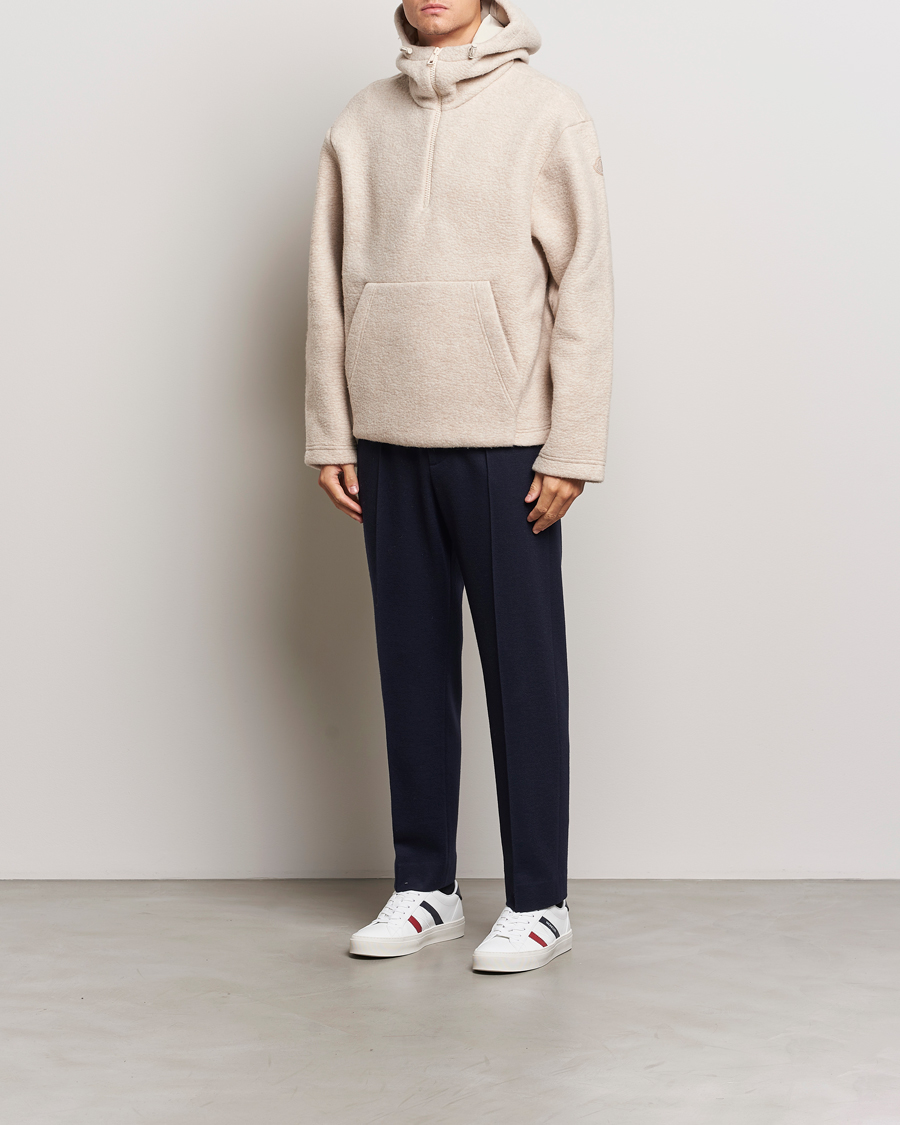 Herre | Trøjer | Moncler | Half Zip Hoodie Beige