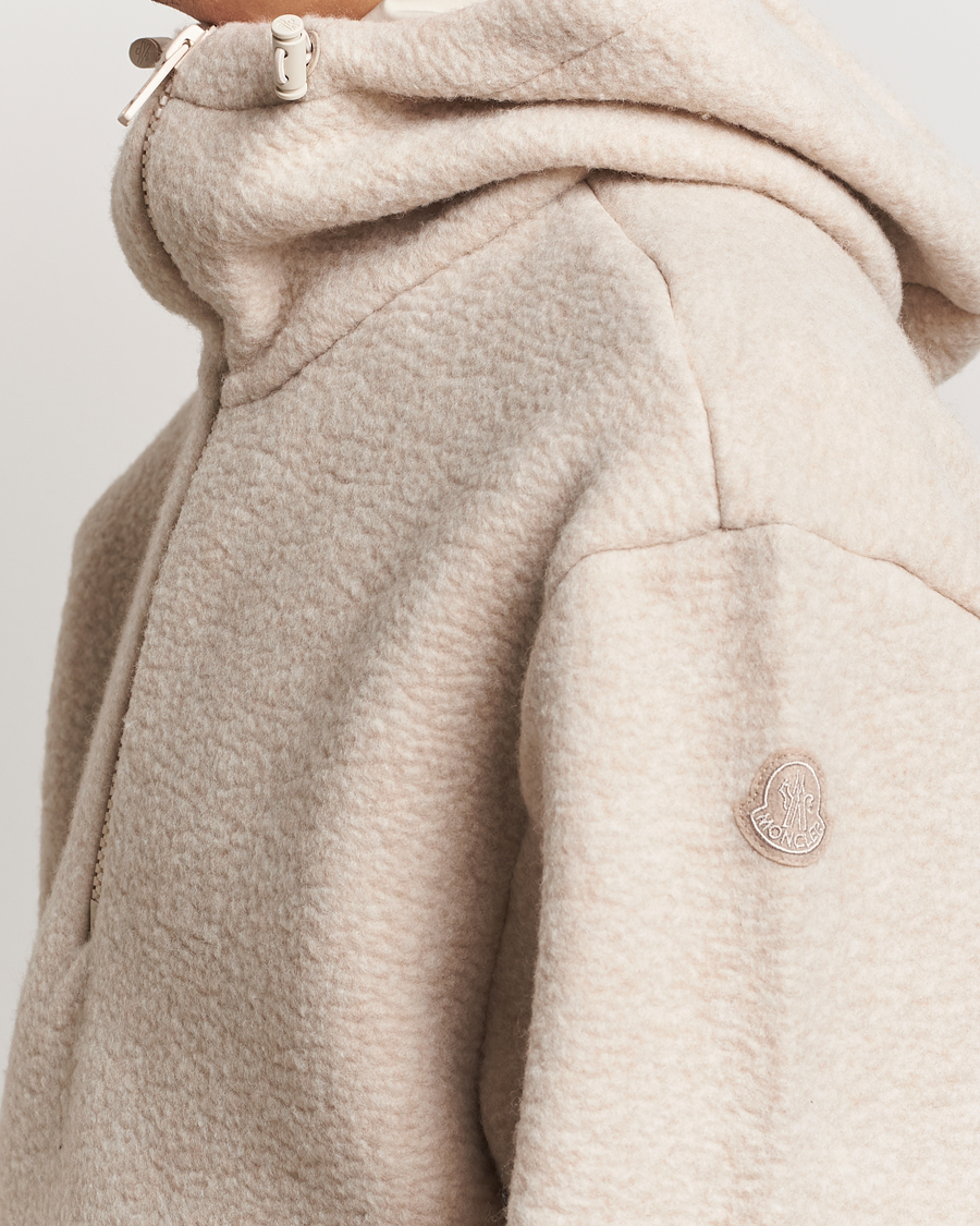 Herre | Trøjer | Moncler | Half Zip Hoodie Beige