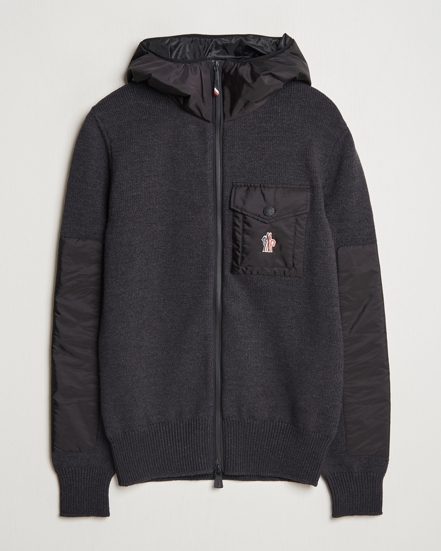 Herre | Trøjer | Moncler Grenoble | Knitted Full Zip Cardigan Charcoal