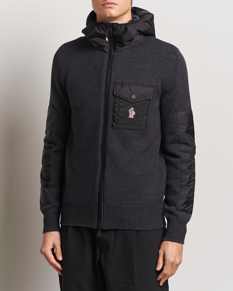 Herre | Trøjer | Moncler Grenoble | Knitted Full Zip Cardigan Charcoal