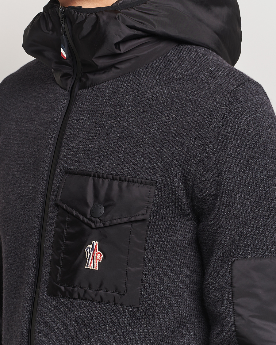 Herre | Trøjer | Moncler Grenoble | Knitted Full Zip Cardigan Charcoal