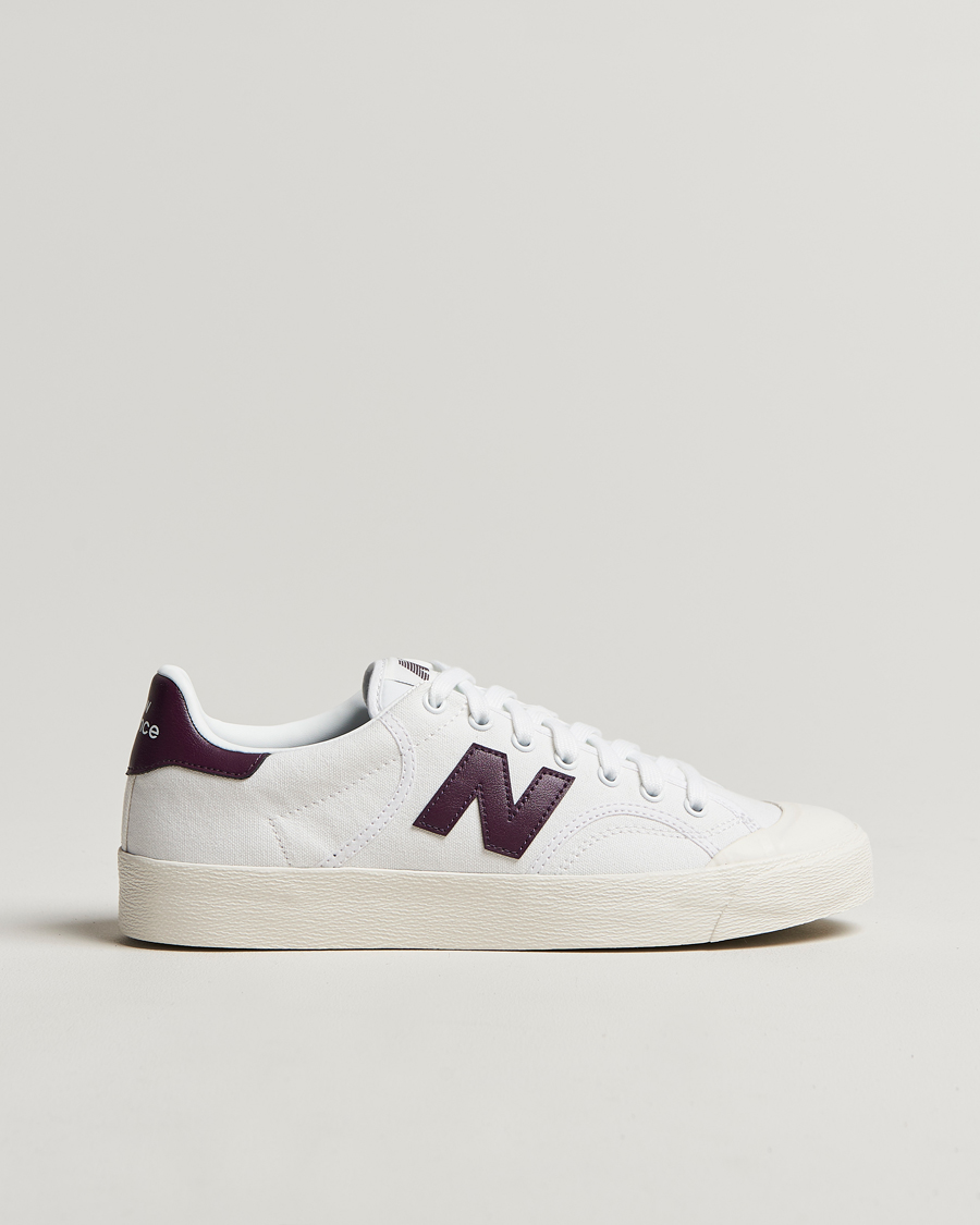 Herre | New Balance B100 Sneakers White/Burgundy | New Balance | B100 Sneakers White/Burgundy