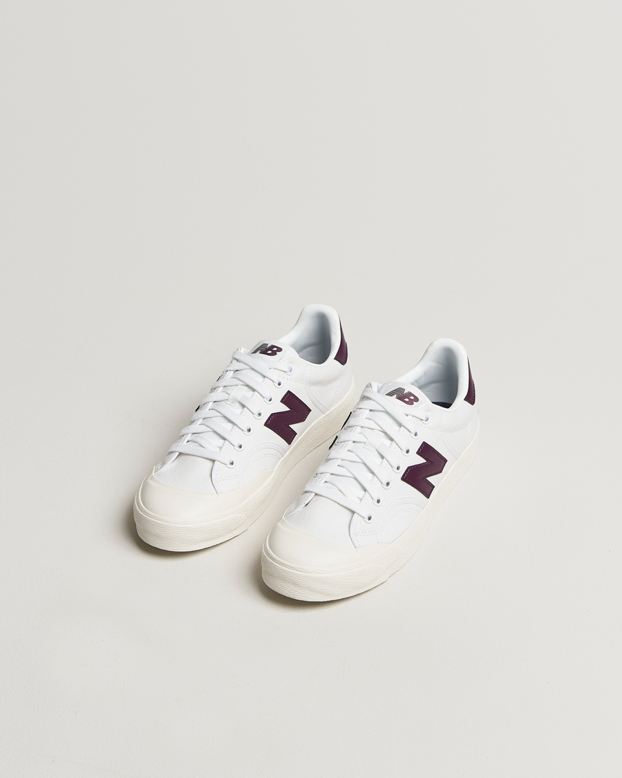 Herre | New Balance B100 Sneakers White/Burgundy | New Balance | B100 Sneakers White/Burgundy