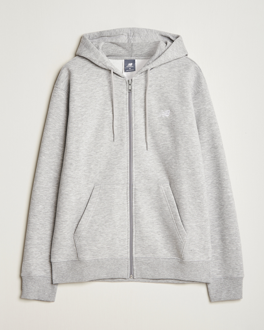 Herre | Trøjer | New Balance | Essentials Full Zip Fleece Hoodie Athletic Grey