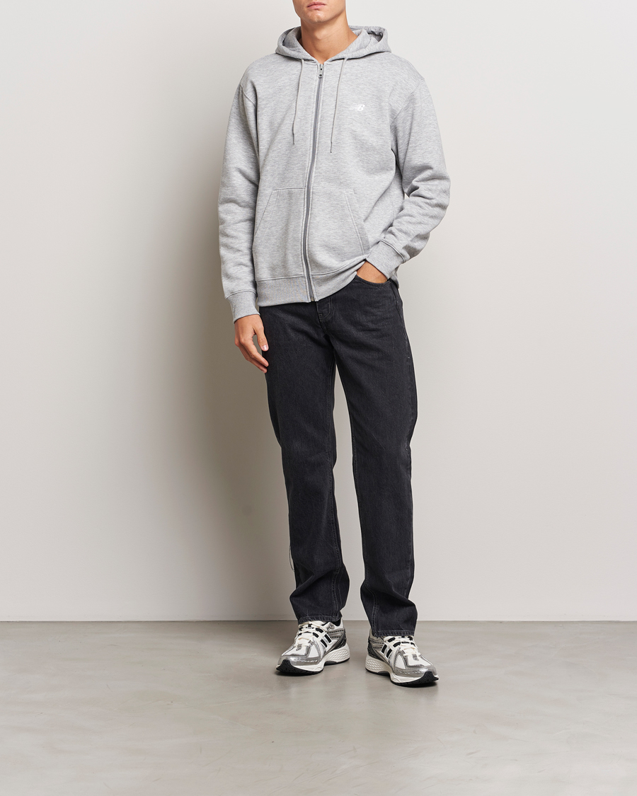 Herre | Trøjer | New Balance | Essentials Full Zip Fleece Hoodie Athletic Grey