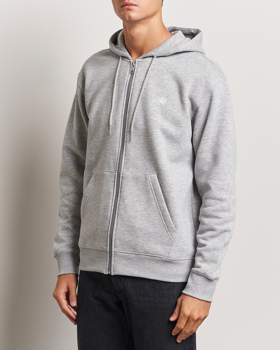 Herre | Trøjer | New Balance | Essentials Full Zip Fleece Hoodie Athletic Grey