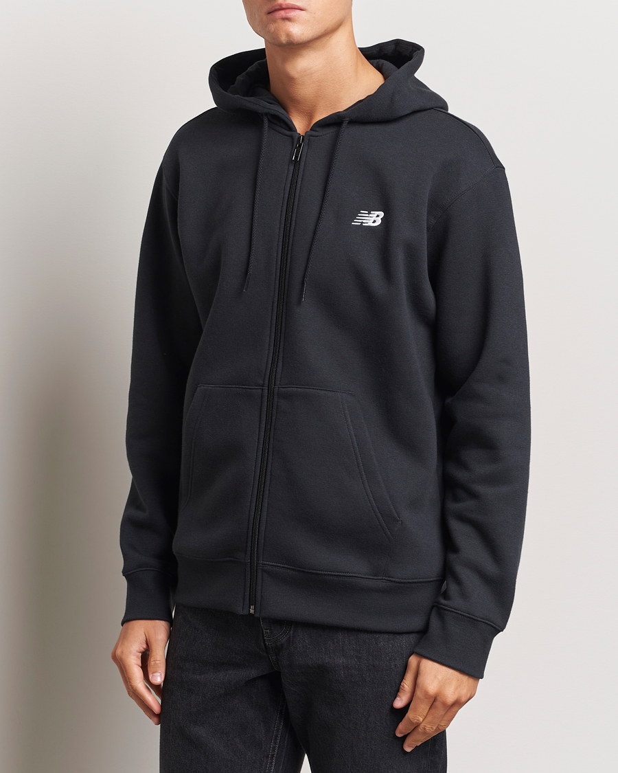 Herre | Trøjer | New Balance | Essentials Full Zip Fleece Hoodie Black