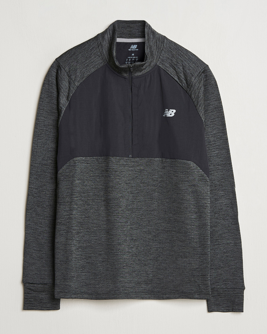 Herre | Trøjer | New Balance Running | Heat Grid Half Zip Black