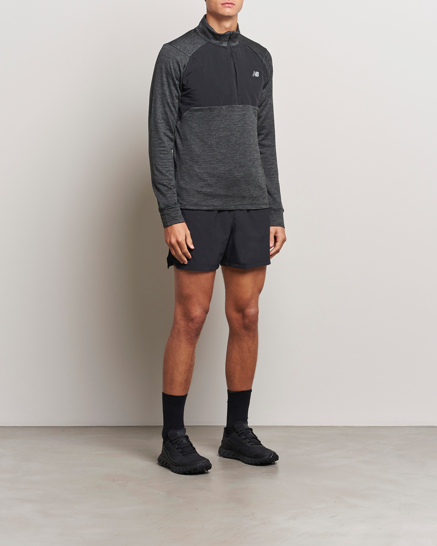Herre | Trøjer | New Balance Running | Heat Grid Half Zip Black
