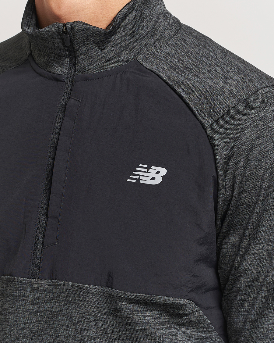 Herre | Trøjer | New Balance Running | Heat Grid Half Zip Black