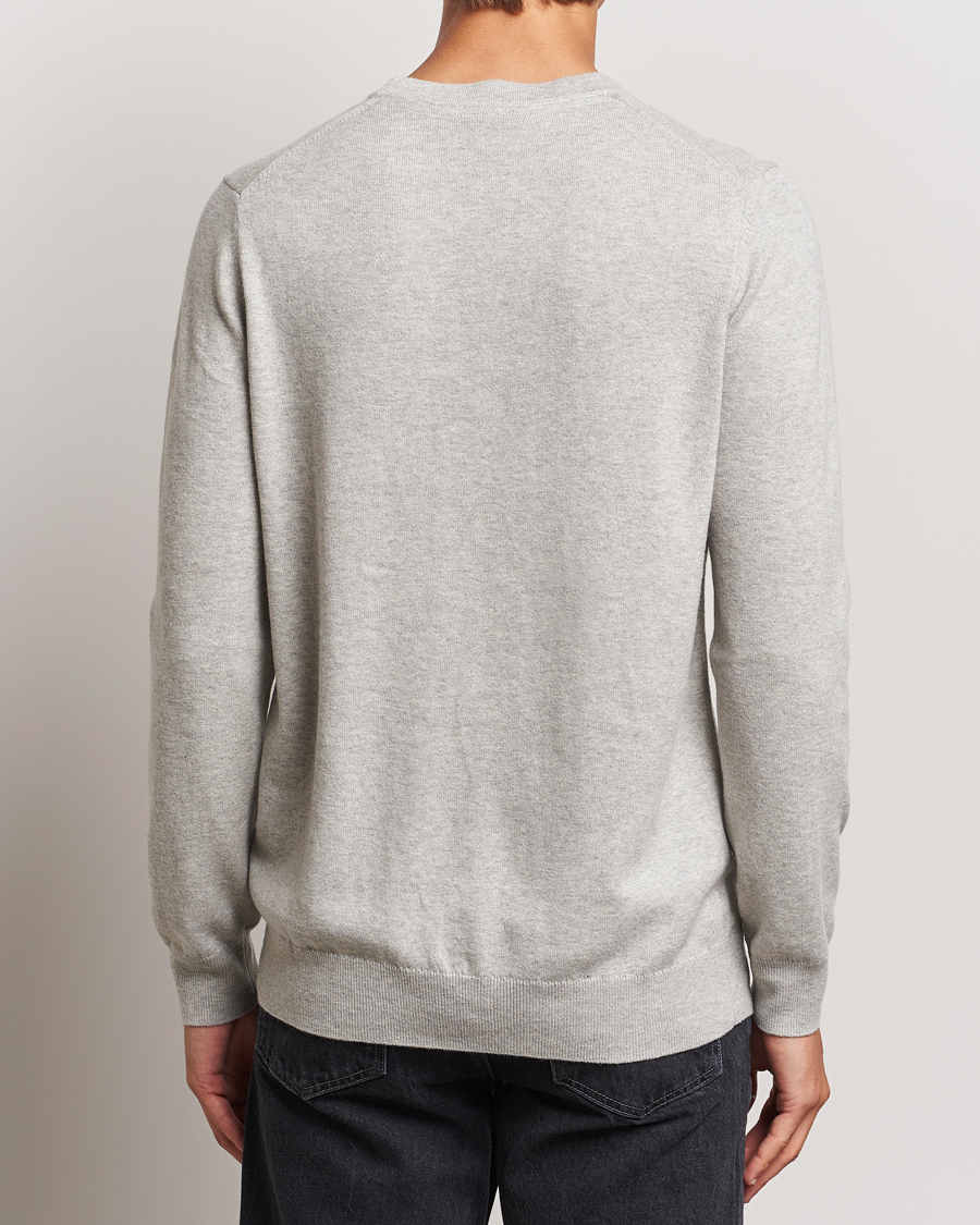 Herre | Trøjer | Lyle & Scott | Cotton/Merino Crew Neck Jumper Light Grey Marl