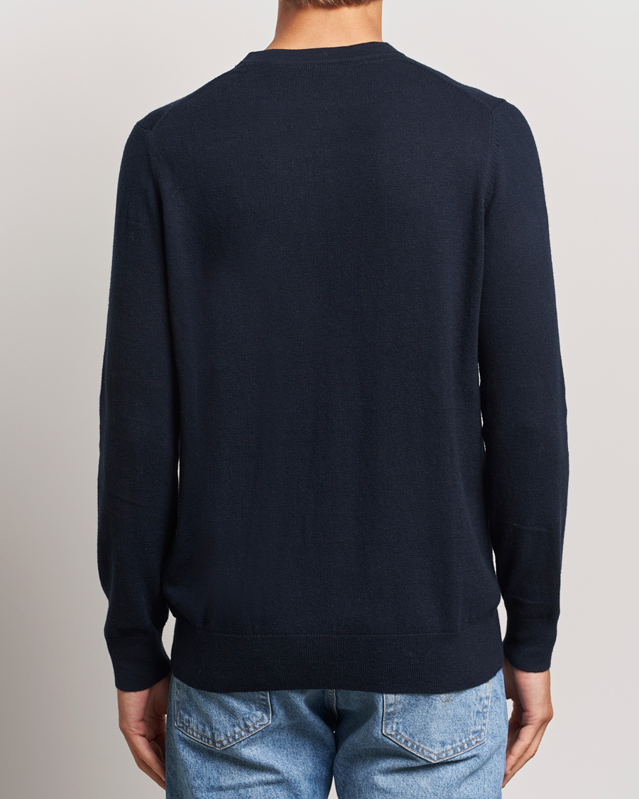 Herre | Trøjer | Lyle & Scott | Cotton/Merino Crew Neck Jumper Dark Navy
