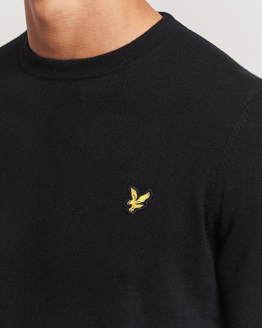 Herre | Trøjer | Lyle & Scott | Cotton/Merino Crew Neck Jumper Jet Black