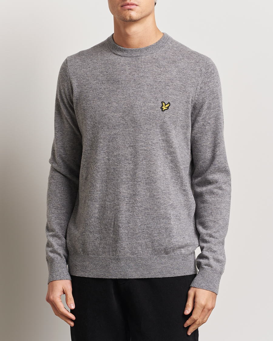 Herre | Trøjer | Lyle & Scott | Lambswool Crew Neck Pullover Mid Grey Marl