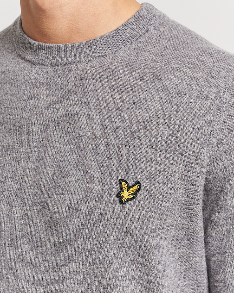 Herre | Trøjer | Lyle & Scott | Lambswool Crew Neck Pullover Mid Grey Marl
