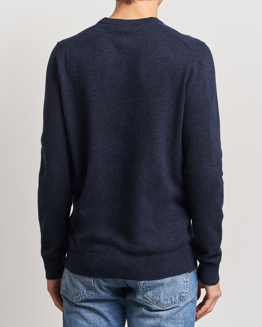 Herre | Trøjer | Lyle & Scott | Lambswool Crew Neck Pullover Dark Navy Marl