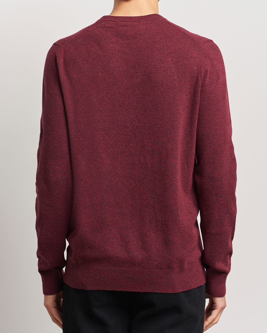 Herre | Trøjer | Lyle & Scott | Lambswool Crew Neck Pullover Burgundy Marl