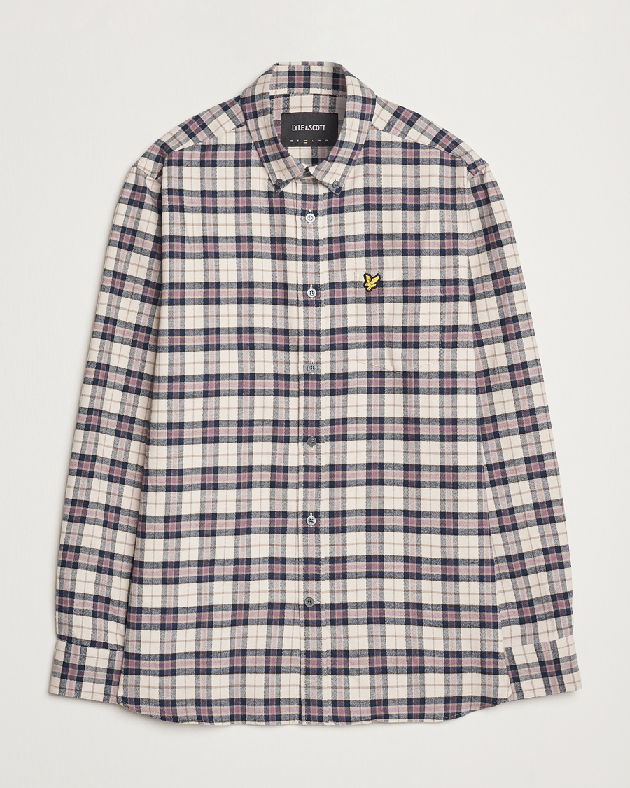Herre | Skjorter | Lyle & Scott | Checked Flannel Shirt Dark Navy