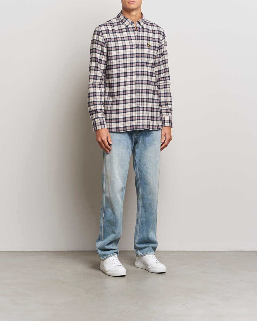 Herre | Skjorter | Lyle & Scott | Checked Flannel Shirt Dark Navy