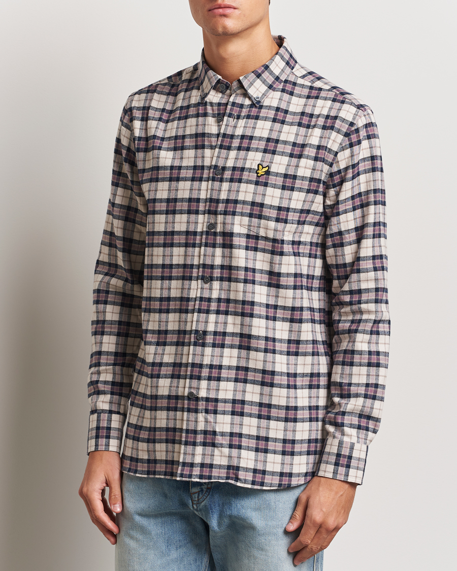 Herre | Skjorter | Lyle & Scott | Checked Flannel Shirt Dark Navy