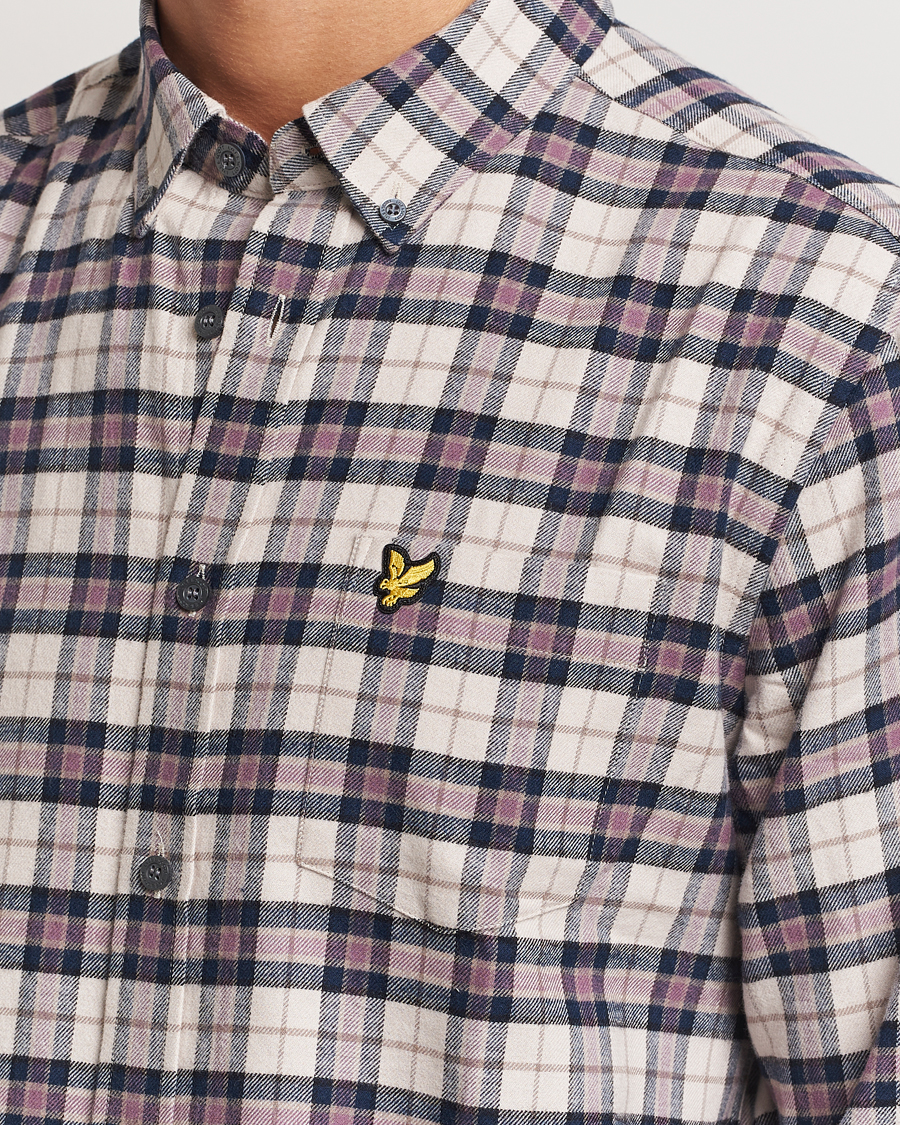 Herre | Skjorter | Lyle & Scott | Checked Flannel Shirt Dark Navy