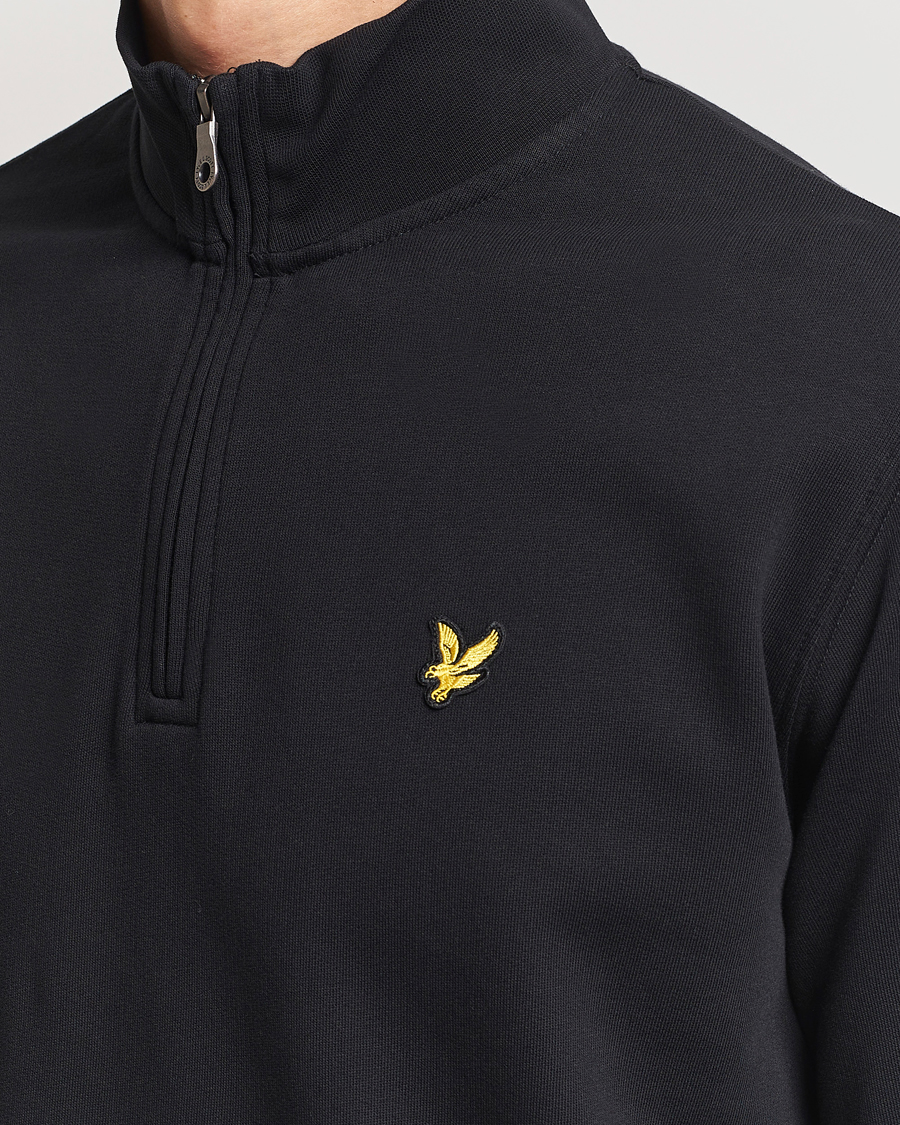 Herre | Trøjer | Lyle & Scott | Loopback Half Zip Sweater Jet Black
