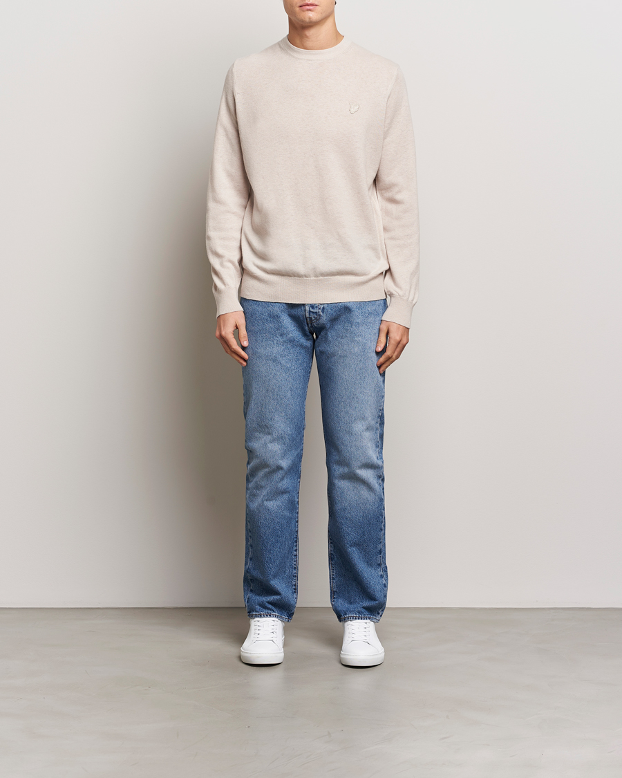 Herre | Trøjer | Lyle & Scott | Tonal Eagle Lambswool Crew Neck Cove