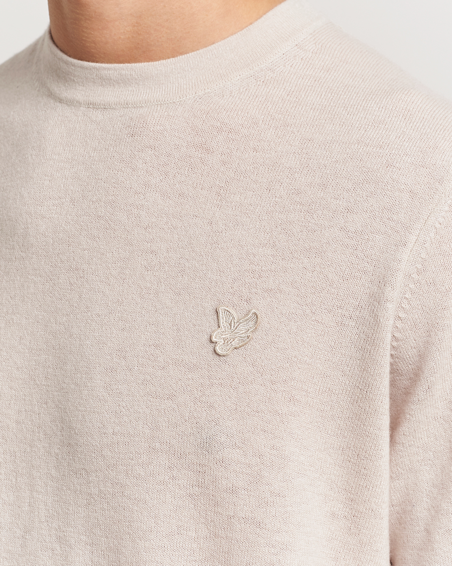 Herre | Trøjer | Lyle & Scott | Tonal Eagle Lambswool Crew Neck Cove