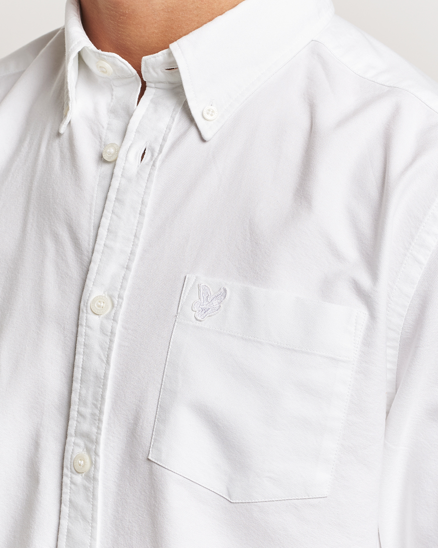 Herre | Skjorter | Lyle & Scott | Tonal Eagle Plain Oxford Shirt White