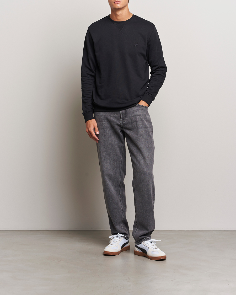 Herre | Trøjer | Lyle & Scott | Tonal Eagle Crew Neck Sweatshirt Jet Black
