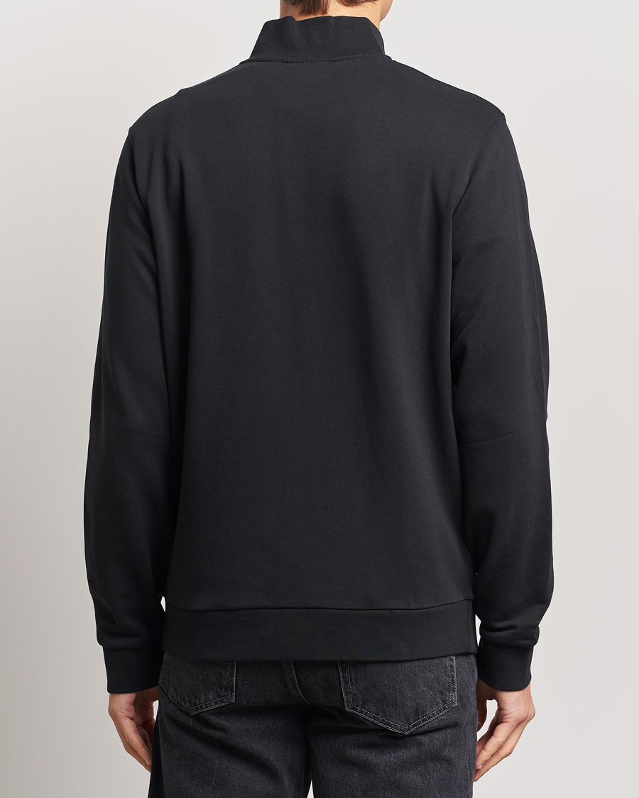 Herre | Trøjer | Lyle & Scott | Tonal Eagle Half Zip Sweater Jet Black