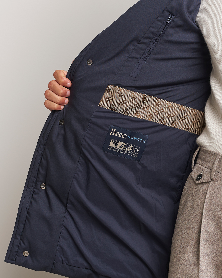 Herre | Jakker | Herno | Faux Fur Down Parka Navy