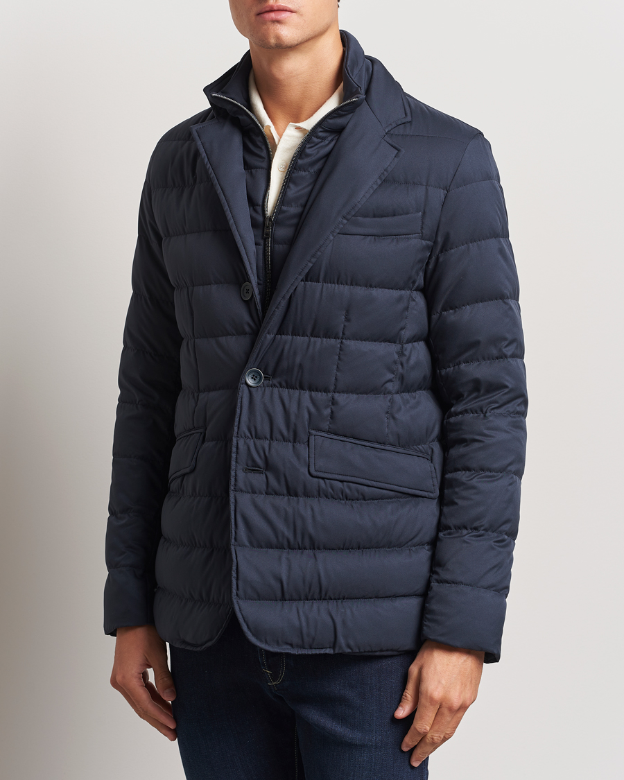 Herre | Jakker | Herno | Nylon Down Blazer Navy