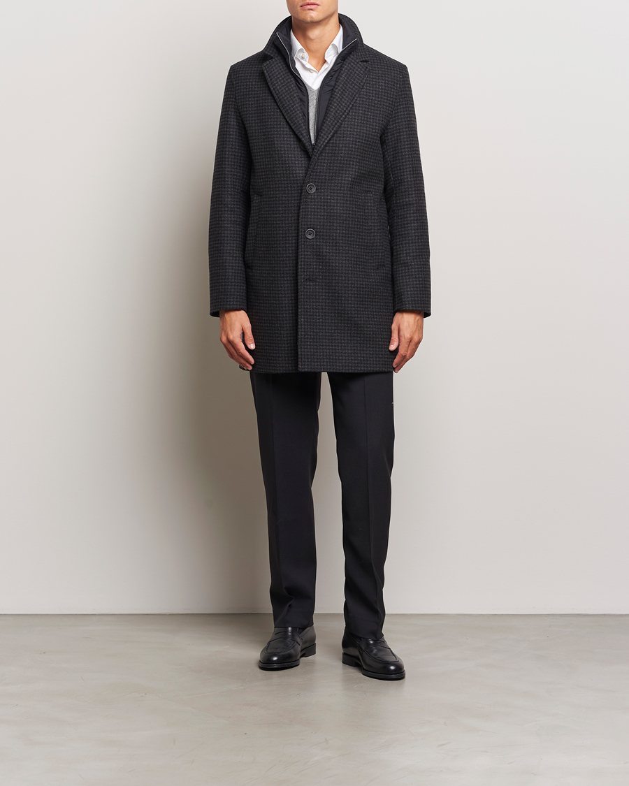 Herre | Jakker | Herno | Wool Zip Coat Charcoal