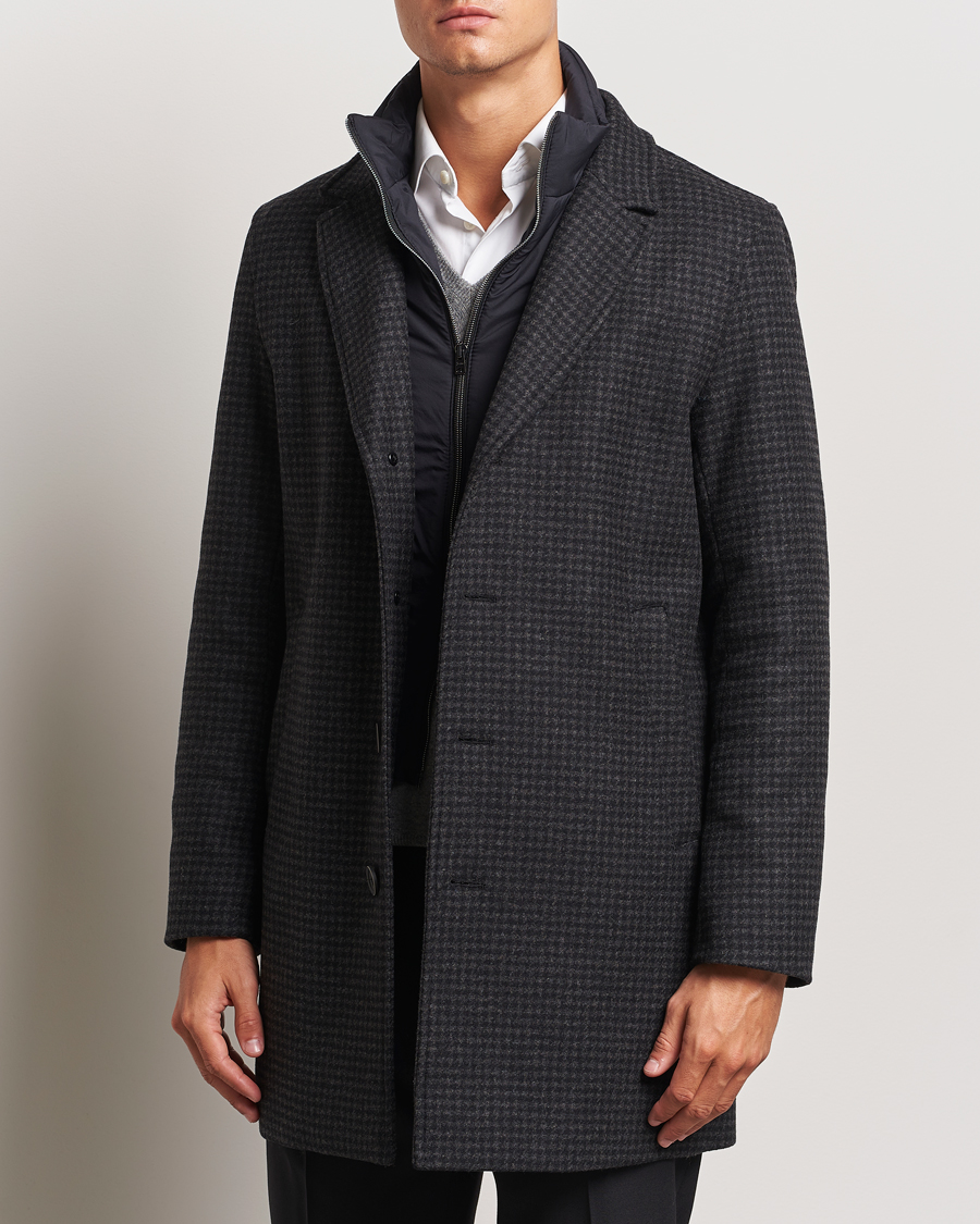 Herre | Jakker | Herno | Wool Zip Coat Charcoal