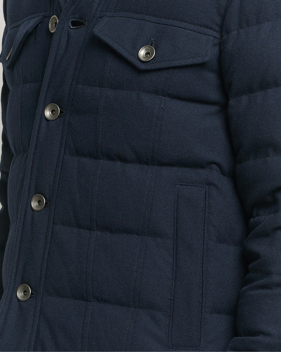 Herre | Jakker | Herno | Cashmere Down Biker Jacket Navy
